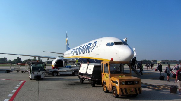 A short walk from the plane to outside the airport