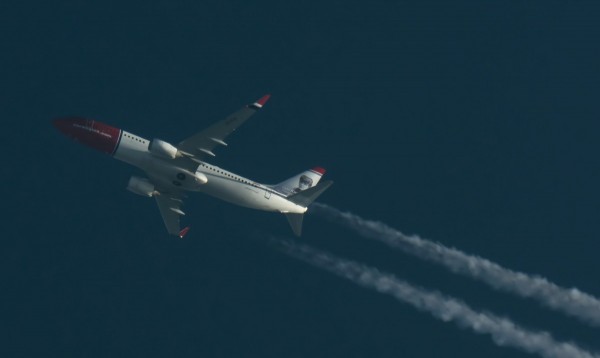 Norwegian 738 (EI-FJI;Oda Krohg Livery), flying at 36,000 ft from BCN to HEL