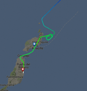 HQ1714 BRU-ACE diverted to FUE