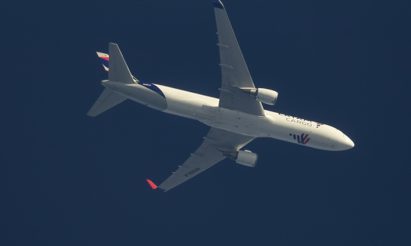 LATAM CARGO COLOMBIA BOEING 767C N536LA ROUTING EAST AS LCO1509 -MIAMI--BRUSSELS   31,000FT.