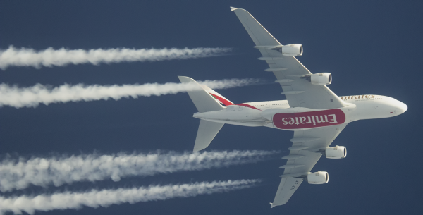 EMIRARES AIRBUS A380 A6-EOI ROUTING EAST AS EK206  JFK-MILAN 40,000FT.