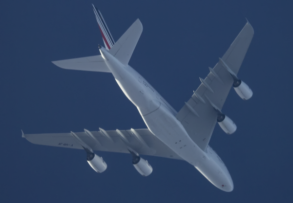 AIR FRANCE AIRBUS A380  F-HPJF ROUTING NORTHWEST AS AF178 CDG-MEX 30,000FT,
